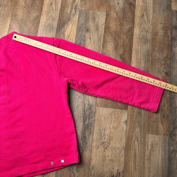 Vintage 80s Guess By Marciano Cardigan Sweater Women's Medium Pink Preppy 4439 - Picture 14 of 16